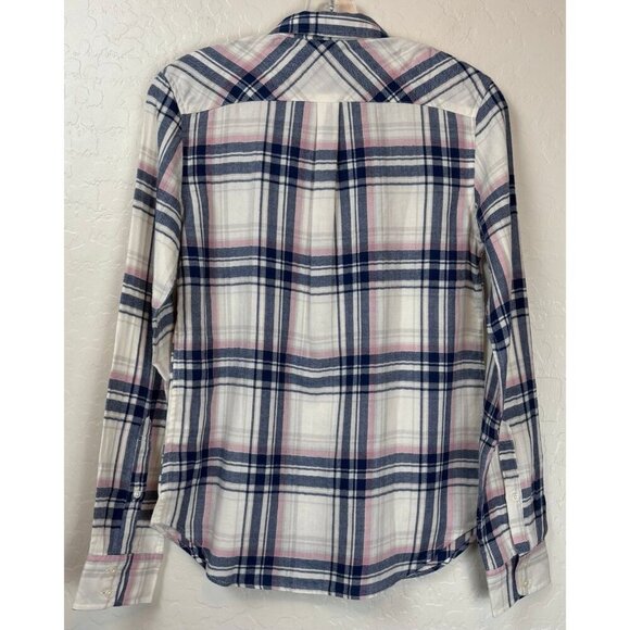 NEW Untuckit The De Toren White Blue Pink Check Plaid Button Long Sleeve XS 0974 - Picture 4 of 7